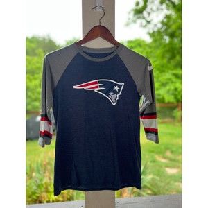 New England Patriots 3/4 sleeve T-Shirt, Women's Med, NFL/Nike